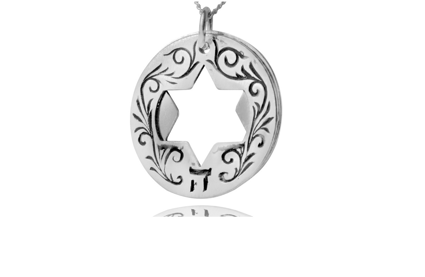 Silver Abraham's Shield Pendant, Ana Be'Koach, Ha'Ari Jewelry