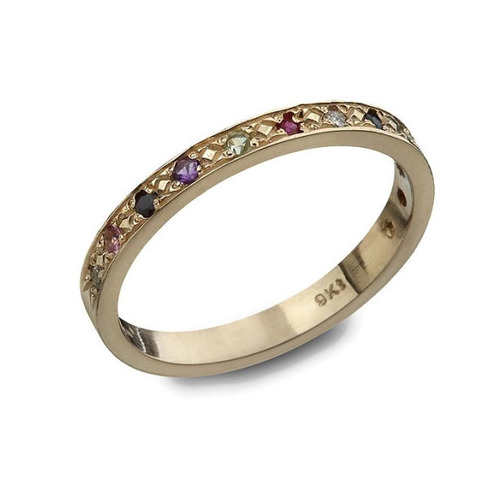 Thin Gold Breastplate Ring, Ha'Ari Jewelry