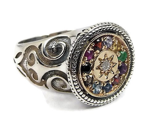 Ornate Breastplate Ring - Luck, Health, Success