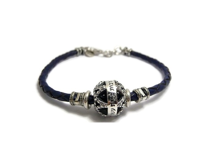 Inlaid Magical Sphere Braided Leather Bracelet, Different Blessings, The Magical Touch