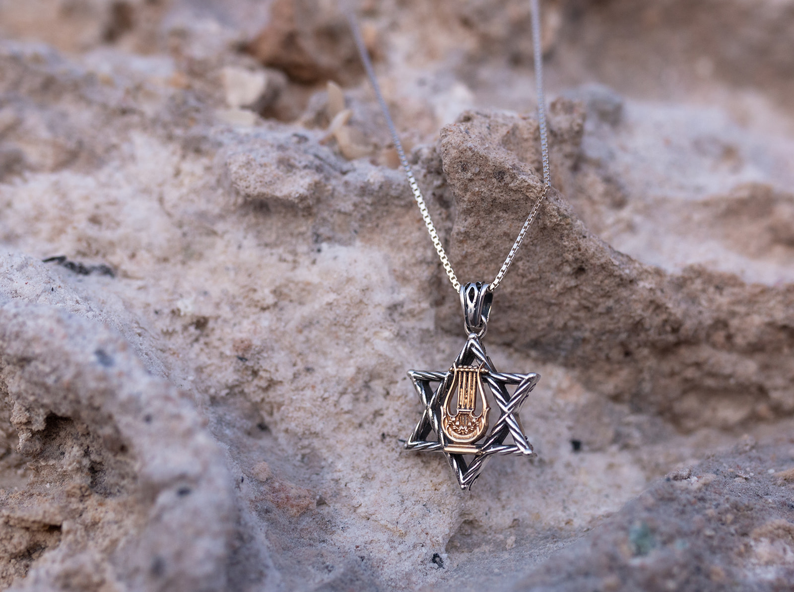 Star of David Harp Pendant, for Protection, The Magical Touch