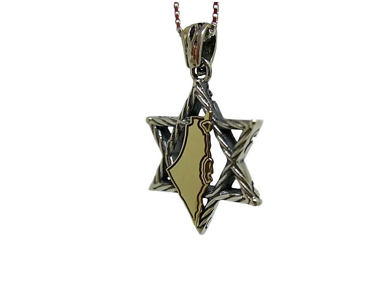 Star of David Map of Israel Pendant, the Magical Touch