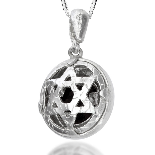 Star of David 5-Metal Pendant for Prosperity, Health, Protection, and Fertility, Ha'Ari Jewelry