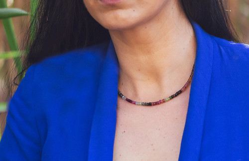 Tourmaline bead necklace