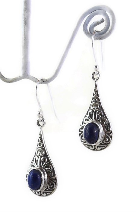 Ornate Lapis Lazuli Earrings