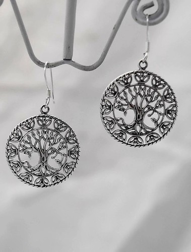 Celtic Knot and Tree Earrings