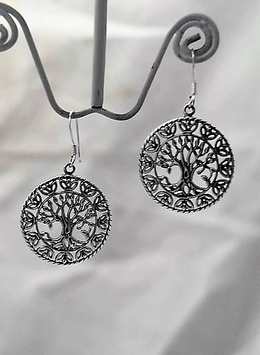 Celtic Knot and Tree Earrings
