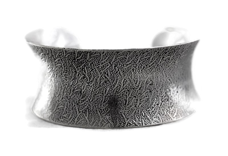 Etched Silver Bracelt