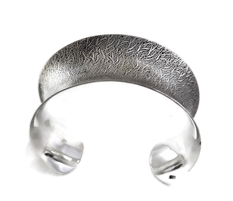 Etched Silver Bracelt