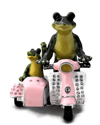 Frog on Pink Scooter