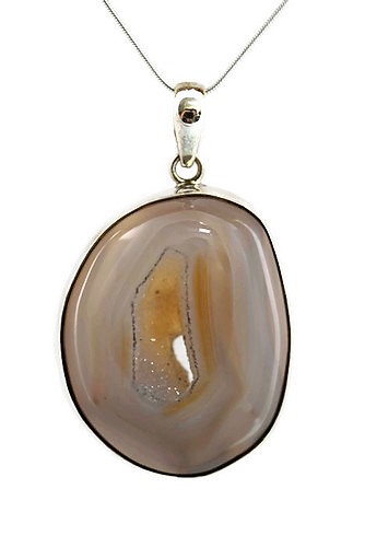 Agate Pendant with Opening