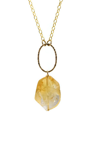 Citrine and Pearl Pendant