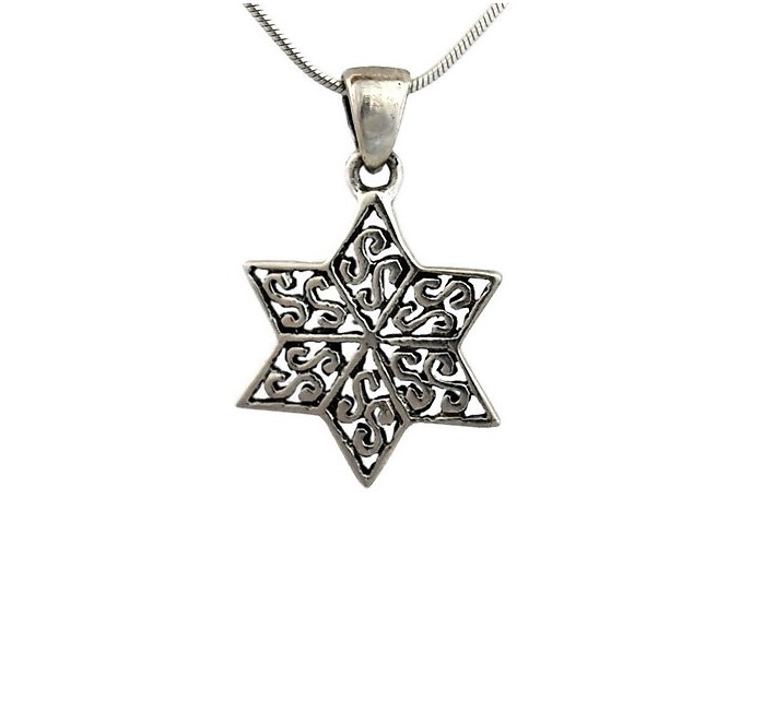 Decorated Star of David Pendant