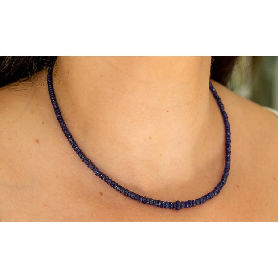 Sapphire bead necklace