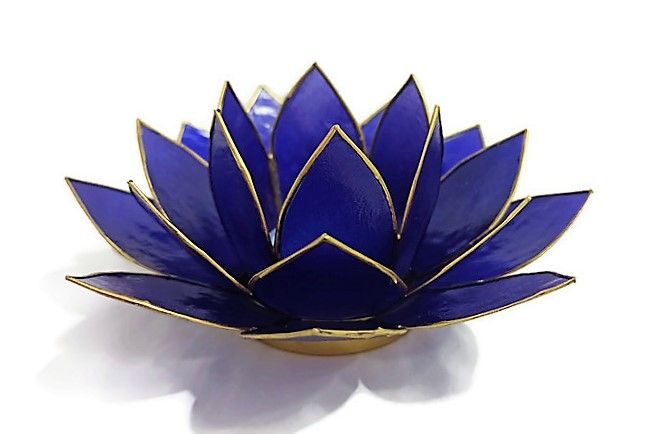 Blue Lotus Shell Candlestick