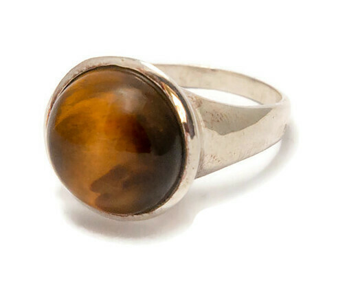 Small Round Tiger's Eye Ring