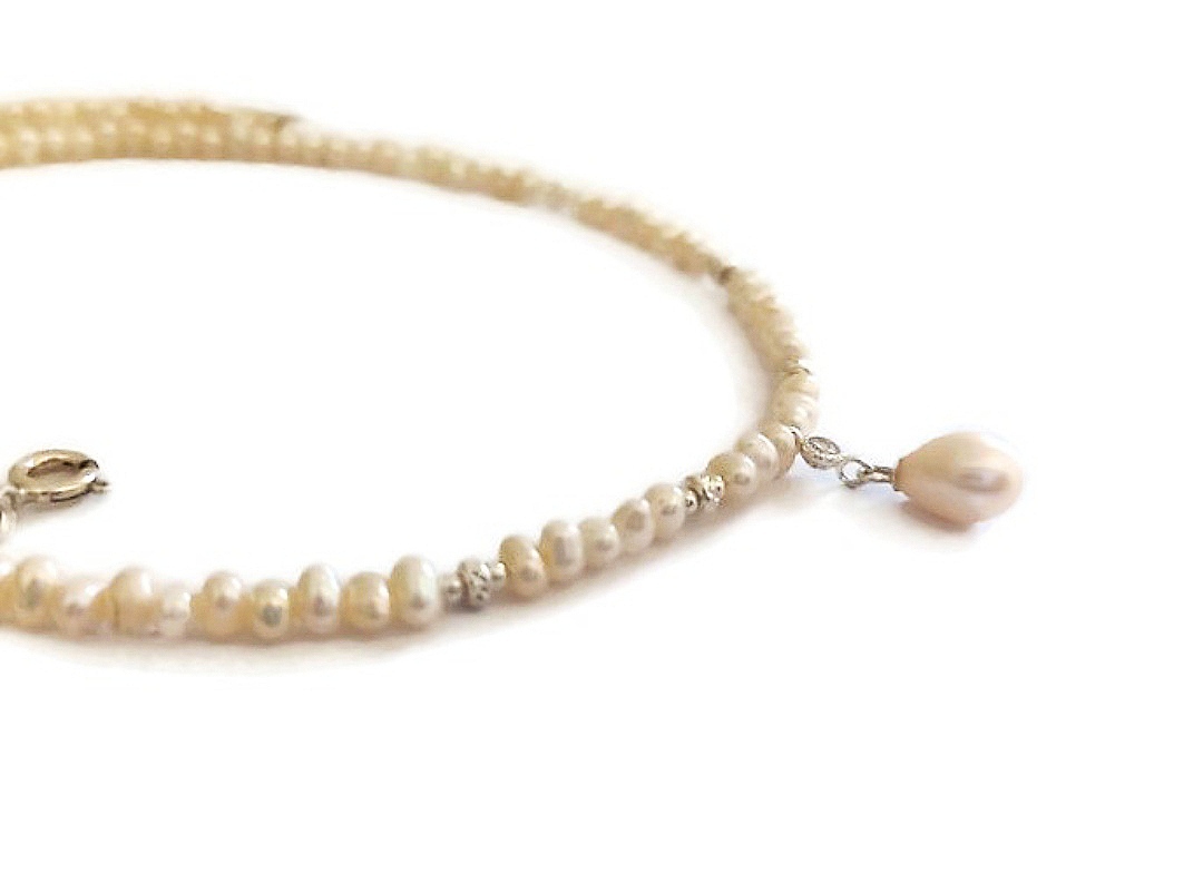 Pearl Necklace with Pearl Pendant and Zircon