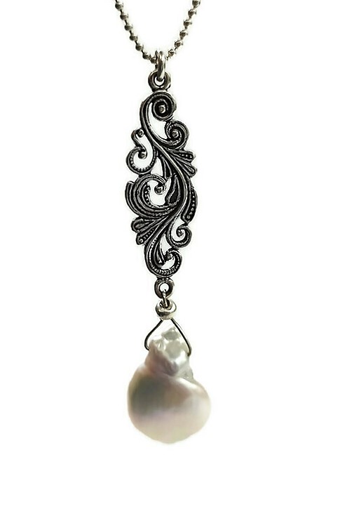 Pearl and Silver Pendant