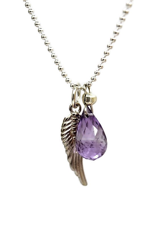 Drop Pendant and silver wing