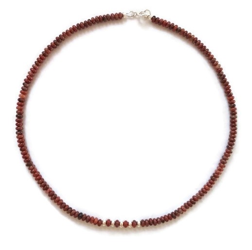 Rondelle Red Jasper Necklace