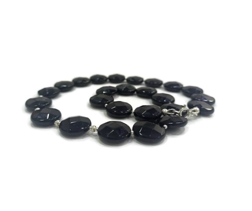 Onyx Coins Necklace