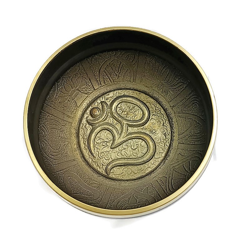 Decorated Medium Sized Tibetan Bowl