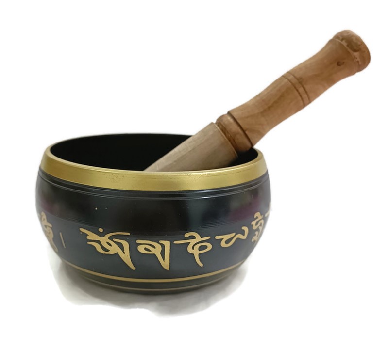 Decorated Medium Sized Tibetan Bowl