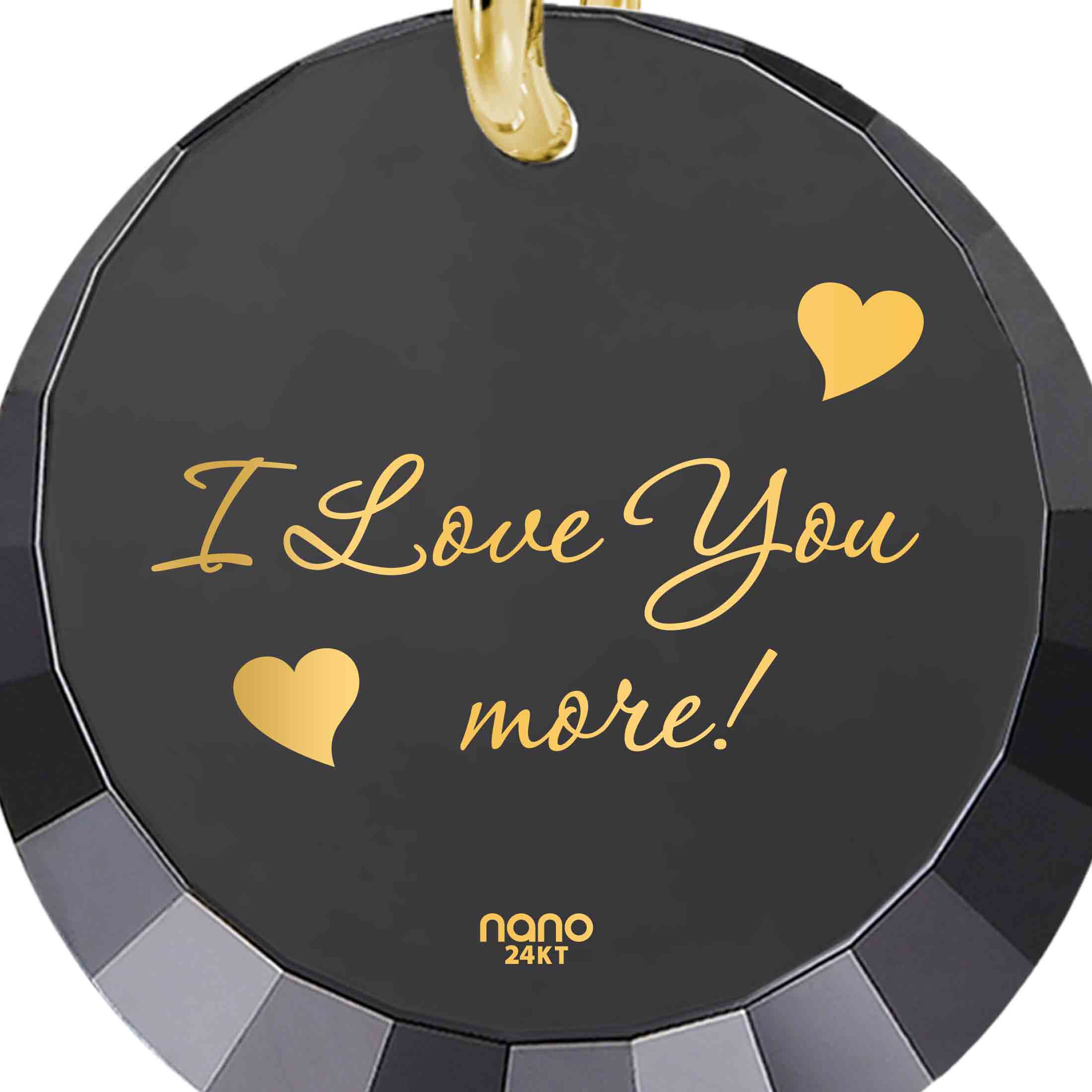 Zirconia Pendant - 'Love You More' 1.2 cm