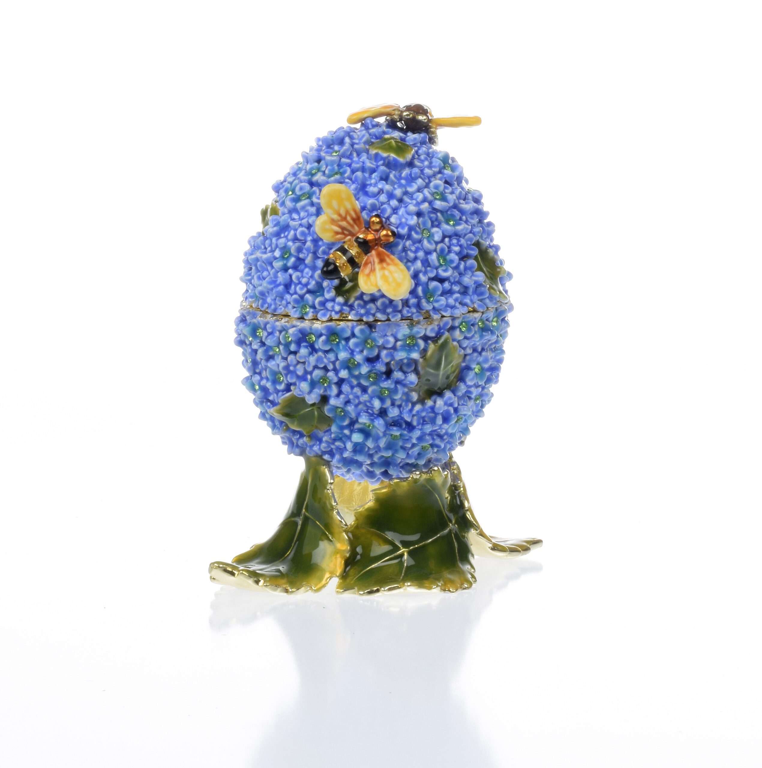 Blue Musical Egg with Bees