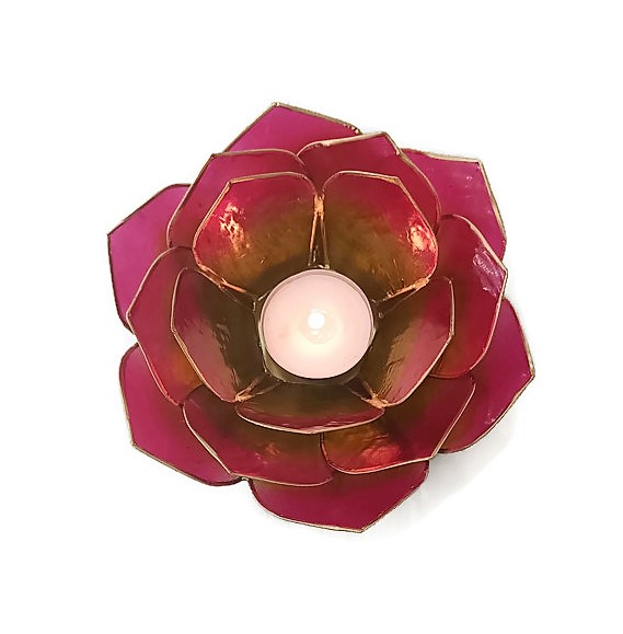 Rose Shell Candle Holder – Bordo