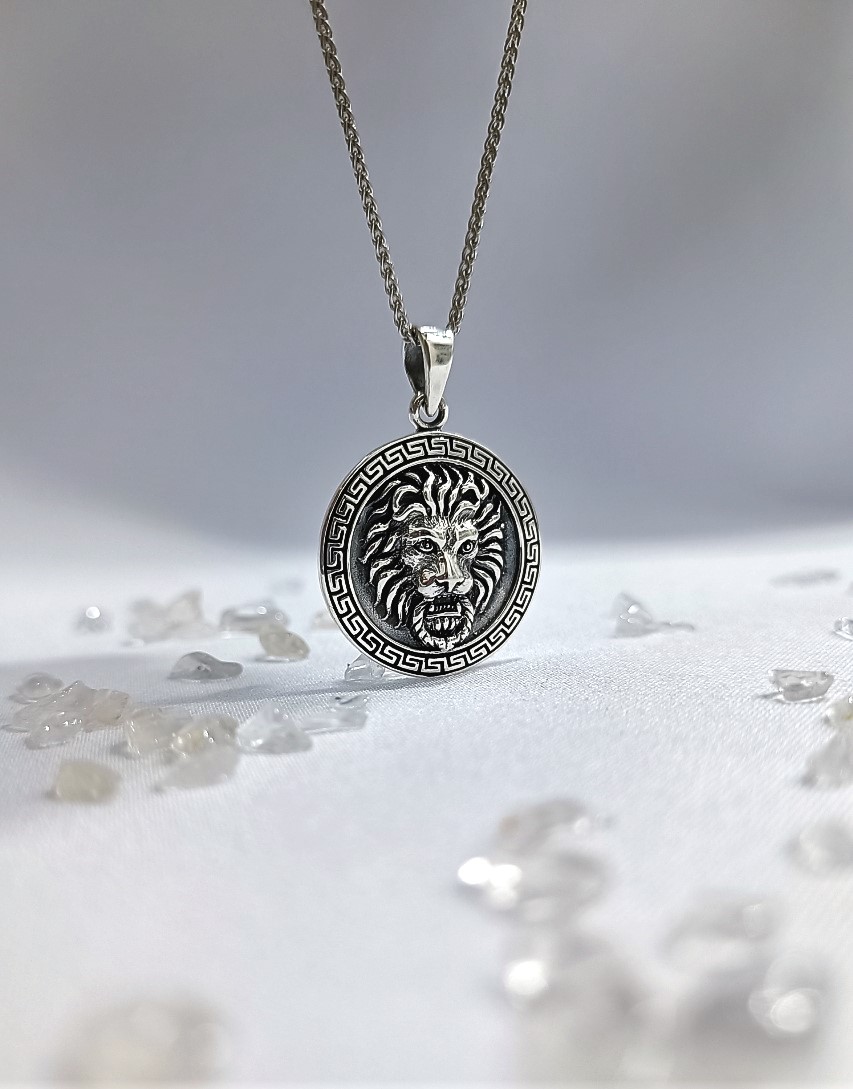 Lion Head Coin Pendant