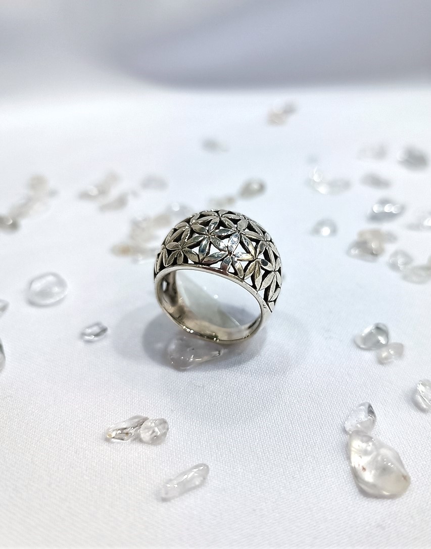 Rounded 'Flower Of Life' Ring