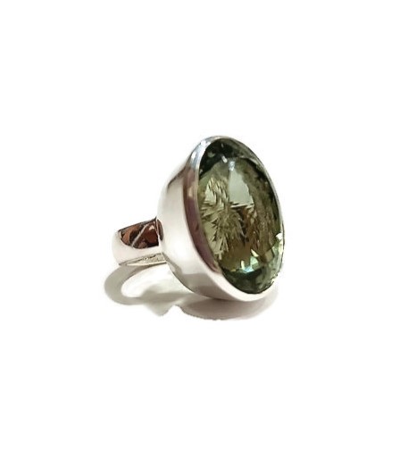 טבעת אמטיסט ירוק פאסט באיכות גבוהה